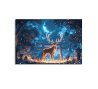 SDYFERBX Magical Deer in The Forest Poster Poster Decorative Painting Canvas Wall Posters And Art Picture Print Modern Family Bedroom Decor Posters 12x18inch(30x45cm)
