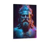 SDYFERBX Neon God Poseidon Poster Poster Decorative Painting Canvas Wall Posters And Art Picture Print Modern Family Bedroom Decor Posters 16x24inch(40x60cm)