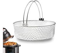 SDYGDB 21CM Air Fryer Mesh Basket 304 Stainless Steel Steamer Basket for Air Fryer Metal Air Fry Crisper Basket with Handle Air Fryer Accessory for Home Kitchen(21cm)
