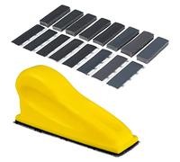 SDYGDB 80Pcs Micro Sander Kit 3.5 x 1" Mini Detail Hand Sanding Tool Wet Dry Sandpaper 80 to 800 Grit Sandpaper for Small Projects Tight Narrow Spaces Metal Finishing Wood DIY Crafts