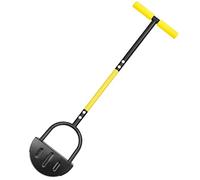 SDYGDB Garden Edger Half Moon Saw-Tooth Hand Edger Ergonomic Manual Lawn Step Edger with Long Handle Landscaping Edging Tool for Sidewalk Driveway Flower Beds(Black yellow)