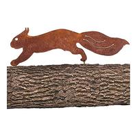 SDYGDB Rusty Running Squirrel Decor Metal Squirrel Silhouette Creative Running Squirrel Statue Ornament Iron Art Tree Decor with Rusty Patina for Garden Sculpture Patio Yard