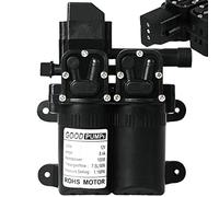 SDYGDB Water Pump Diaphragm 160PSI 12V DC Water High Pressure Diaphragm Water High Pressure Diaphragm Electric Multifunctional Diaphragm Water Pump 7.5L/min for Camping Boat(Black)
