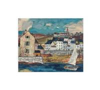 SDYSKKUG Anne Estelle Rice Wall Art Picture. Famous Canvas Prints. Brittany Landscape. Artwork Painting for Living Room Bedroom Home Decor 95x80cm Unframed