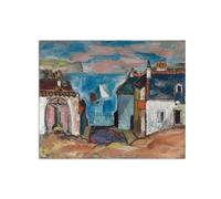 SDYSKKUG Anne Estelle Rice Wall Art Picture. Famous Canvas Prints. Brittany Village. Artwork Painting for Living Room Bedroom Home Decor 90x70cm Unframed