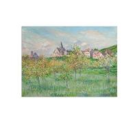 SDYSKKUG Claude Monet Wall Art Picture. Famous Canvas Prints. Spring in Giverny Afternoon. Artwork Painting for Living Room Bedroom Home Decor 115x80cm Unframed
