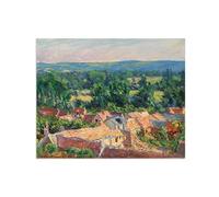 SDYSKKUG Claude Monet Wall Art Picture. Famous Canvas Prints. Village of Giverny. Artwork Painting for Living Room Bedroom Home Decor 100x80cm Unframed