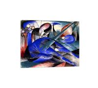 SDYSKKUG Franz Marc Wall Art Picture. Dreaming Horses. Abstract Canvas Prints. Modern Artwork Painting for Living Room Bedroom Home Decor 95x80cm Inner Frame