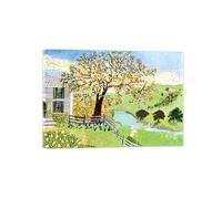 SDYSKKUG Grandma Moses Wall Art Picture. Famous Canvas Prints. Apple Tree. Artwork Painting for Living Room Bedroom Home Decor 100x70cm Inner Framed