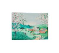 SDYSKKUG Grandma Moses Wall Art Picture. Famous Canvas Prints. Apples are in Blossom. Artwork Painting for Living Room Bedroom Home Decor 50x40cm Inner Framed