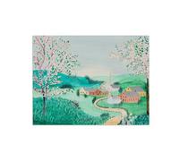SDYSKKUG Grandma Moses Wall Art Picture. Famous Canvas Prints. Apples are in Blossom. Artwork Painting for Living Room Bedroom Home Decor 50x40cm Unframed