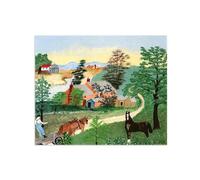 SDYSKKUG Grandma Moses Wall Art Picture. Famous Canvas Prints. Beautiful Place. Artwork Painting for Living Room Bedroom Home Decor 72x60cm Unframed