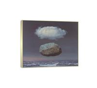 SDYSKKUG René Magritte Canvas Artwork Picture. Famous Wall Art Prints Painting Reproduction. Clear Ideas. Champagne Silver Frame Poster for Home Decor 72x60cm