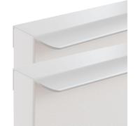 SDyudDS Concealed Handles Wardrobe Kitchen Cupboard Handles Finger Edge Pull DrawerHandles Knobs Warm White 2 Pieces(Overall Length 200mm)