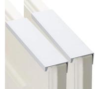 SDyudDS Wardrobe Kitchen Cupboard Concealed Handles Finger Edge Pull DrawerHandles Furniture Knobs Silver 2 Pieces(Hole Distance 128mm)