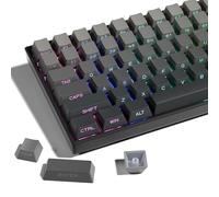 SDYZ PBT Keycaps - Side Printed Keycap Set, Double Shot Shine Through Custom Keycaps, Gradient Gray Keycaps OEM Profile 136 Keys, Minimalist Style Phantom Keyboard Keycap for Mechanical Keyboards