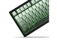 SDYZ x XVX Shine Through PBT Keycaps, Custom Keycaps 60 75 100 Percent OEM Profile, Doubleshot Key caps Set for 61/64/68/84/87/100/104/108 Gaming Mechanical Keyboard, Gradient Green