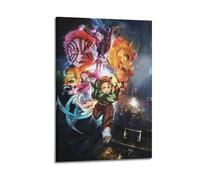 SDZGOPTHF Demon Slayer Kimetsu No Yaiba The Movie Poster2 Poster Decorative Painting Canvas Wall Posters And Art Picture Print Modern Family Bedroom Decor Posters 20x30inch(50x75cm)