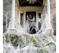 SDZHDMO 100g Halloween Spider Web Decoration with 60pcs Fake Spiders,Stretchable Halloween Cobwebs for Halloween Party Decoration