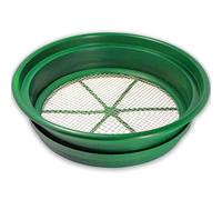 SE 13 1/4 Inch Stackable Classifier Gold Prospecting Pan - 1/8 Inch Stainless Steel Mesh Sifting Pan, Green