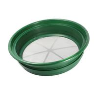 SE 13.25 Inch Wide Stackable Classifier Gold Prospecting Pan - 1/100 Inch Stainless Steel Mesh Sifting Pan, Green