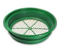 SE 13.25 Inch Wide Stackable Classifier Gold Prospecting Pan - 1/2 Inch Stainless Steel Mesh Sifting Pan, Green