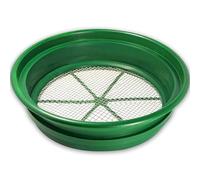 SE 13.25 Inch Wide Stackable Classifier Gold Prospecting Pan - 1/4 Inch Stainless Steel Mesh Sifting Pan, Green