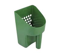 SE 3 Quart Sand Scoop Sifter with 0.5" Holes - Use for Gold and Metal Prospecting, Green