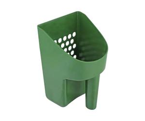 SE 3 Quart Sand Scoop Sifter with 0.5" Holes - Use for Gold and Metal Prospecting, Green