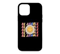 Se Amable Be Kind In Spanish Retro SunFlower Groovy Teacher Case for iPhone 12 mini