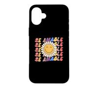 Se Amable Be Kind In Spanish Retro SunFlower Groovy Teacher Case for iPhone 16 Plus