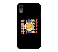 Se Amable Be Kind In Spanish Retro SunFlower Groovy Teacher Case for iPhone XR