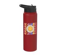 Se Amable Be Kind in Spanish Retro Sunflower Groovy Teacher Stainless Steel Insulated Water Bottle