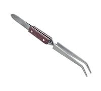 SE Cross Lock Soldering Tweezers with Fiber Grip - Precision Pick-Up Tool - Easy Grip Tweezers - 45-Degree Angle - 509TW