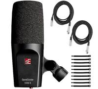 sE Electronics DCM6 Dynacaster Broadcast Microphone Bundle with 2 XLR Cables and 10 Cable Ties