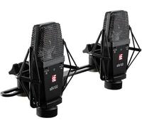 SE ELECTRONICS sE4100 Large Diaphragm Condenser Microphone with Gold Capsule, Cardioid Pickup Pattern, Pads & Low-Cut Filters & Shockmount - Professional Studio Recording Microphone (Matched Pair)