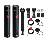 sE Electronics sE7 Small-Diaphragm Condenser Microphone (Matched Stereo Pair) with Touch Fastener Straps (10-Pack), (2) 20' XLR Cable & (2) Pop Filter Bundle