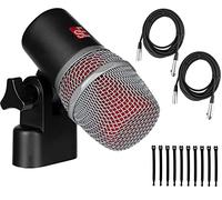 sE Electronics - V Beat Snare/Drum Supercardioid Dynamic Microphone Bundle with 2 XLR Cables and 10 Cable Ties