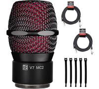sE Electronics - V7 MC2 Mic Capsule for Sennheiser Wireless - Black - Bundle with 2 XLR Cables and 5 Cable Ties