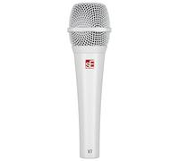 SE ELECTRONICS V7 Supercardioid Dynamic Handheld Vocal Microphone - White Supercardioid Dynamic Microphone with Integrated Shockmount and Internal Windscreen