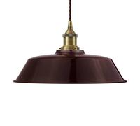 SE Home Burgundy Red Chancery Pendant Light - Antique Brass - Brown Twisted SE Home Red