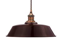 SE Home Burgundy Red Chancery Pendant Light - Antique Copper - Brown Twisted SE Home Red