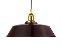 SE Home Burgundy Red Chancery Pendant Light - Gold - Black Round SE Home Red