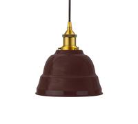 SE Home Burgundy Red Lincoln Pendant Light - Antique Gold - Black Round SE Home Red
