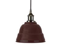 SE Home Burgundy Red Lincoln Pendant Light - Black Nickel - Black Round SE Home Red