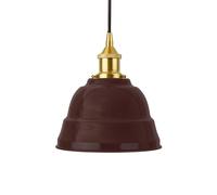 SE Home Burgundy Red Lincoln Pendant Light - Polished Brass - Black Round SE Home Red