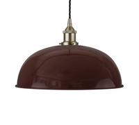 SE Home Burgundy Red Worcester Pendant Light - Brushed Chrome - Black Twisted SE Home Red