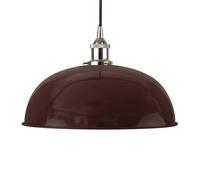 SE Home Burgundy Red Worcester Pendant Light - Nickel - Black Round SE Home Red