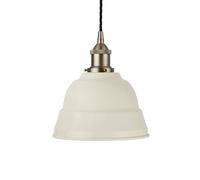 SE Home Clay White Lincoln Pendant Light - Brushed Chrome - Black Twisted SE Home White
