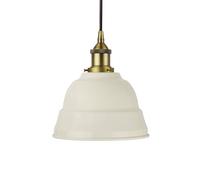 SE Home Clay White Lincoln Pendant Light - Matt Antique Brass - Black Round SE Home White